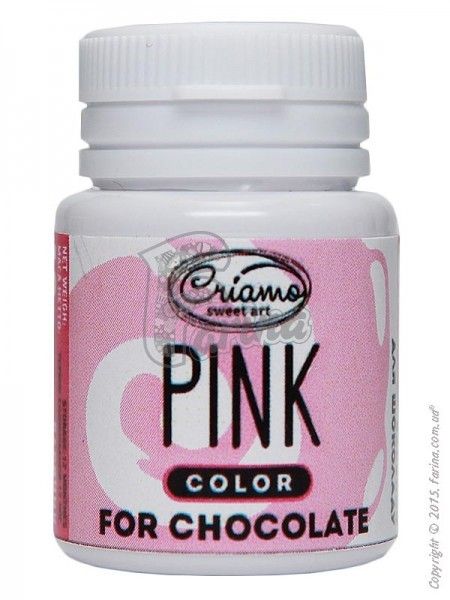 Краситель пищевой для шоколада Criamo Розовый/Pink 18г< фото цена